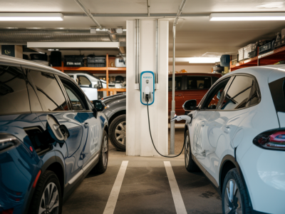 Quelle puissance de wallbox choisir pour recharger deux véhicules simultanément dans un garage partagé en copropriété
