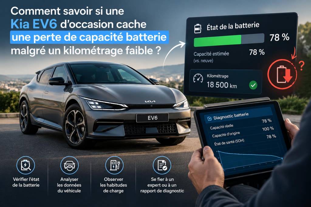 Comment savoir si une kia ev6 d’occasion cache une perte de capacité batterie malgré un kilométrage faible