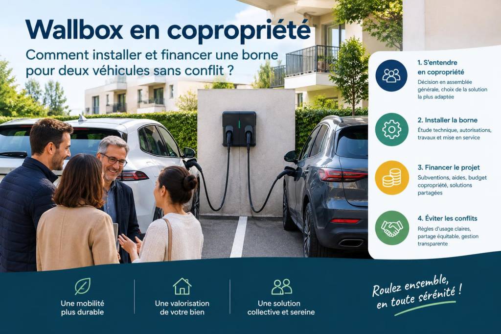 Wallbox en copropriété : comment installer et financer une borne pour deux véhicules sans conflit
