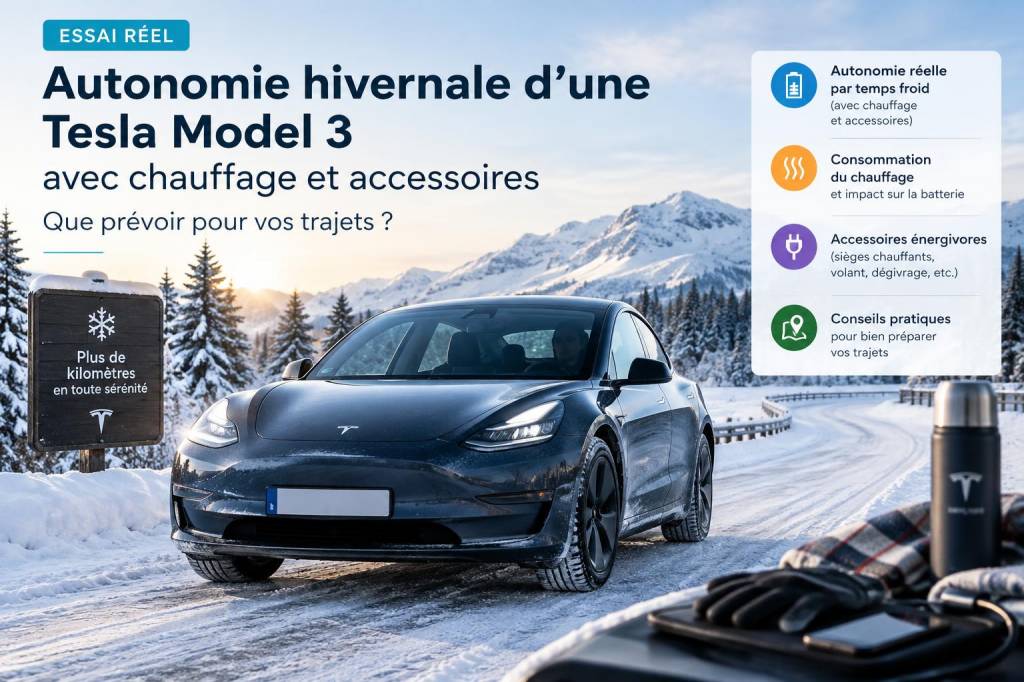 Essai réel : autonomie hivernale d'une tesla modèle 3 avec chauffage et accessoires — que prévoir pour vos trajets