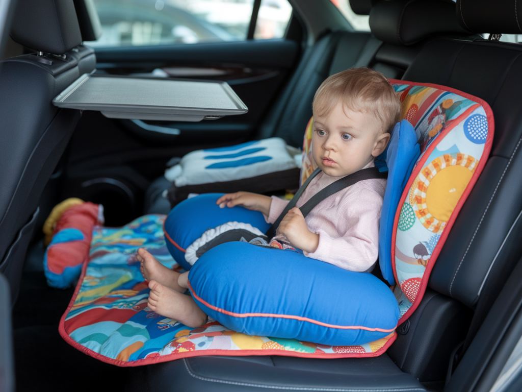 Quels accessoires précis installer pour réduire la fatigue et le mal des transports chez les enfants lors de longs trajets